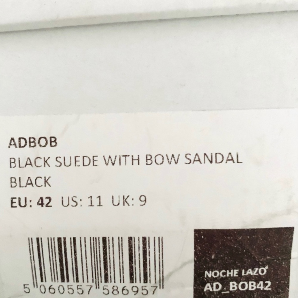 NWT SOLILLAS Noche Lazo Bow Detail
Suede Sandals, black - Picture 5 of 5